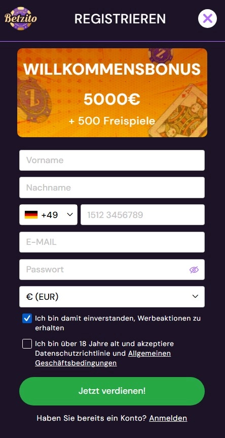 Registrierung